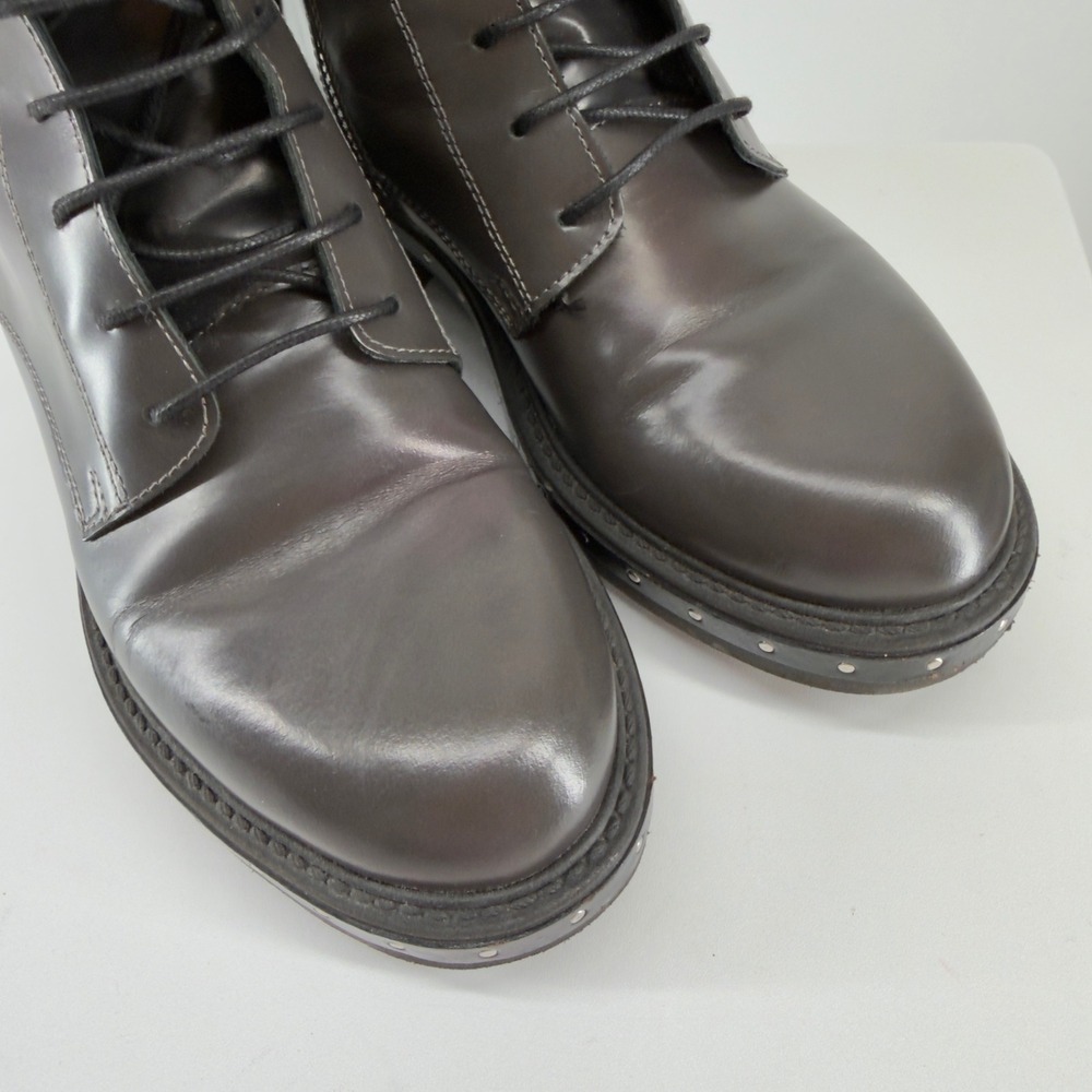 Barney's New York Taupe Lace Up Combat Boots Size 35 - Picture 4 of 8